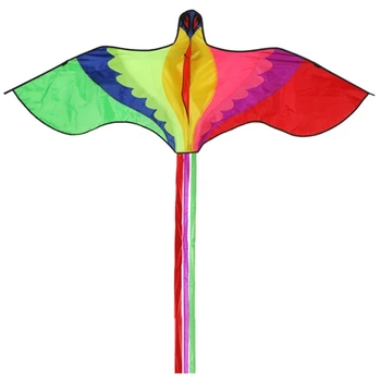 1 יח ' העפיפון לפני העמוד פניקס ציפור צבעונית למבוגרים עפיפון קל לשלוט בחבל צבעוני עם ידית קו הילדים עפיפונים