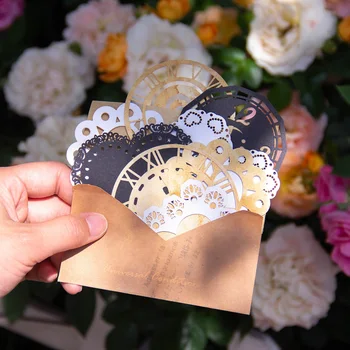 15pcs/חבילה בציר הבלטה לקדש פרפרים פרח תחרה שעון חומר נייר יומן אלבום אישי מתכננת כרטיס DIY