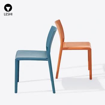 177Nordic מעצב כיסא האוכל הכיסא הסיטוניים הביתה הסלון פנאי פלסטיק כסא מסעדה מלון כיסאות נערמים
