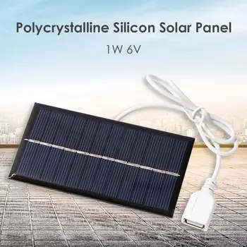 1W 6V פאנל סולארי DIY מערכת השמש עבור הטלפון בנק כוח הסוללה נייד מטענים