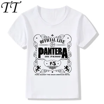 2019 ילדים Pantera לוגו הדפסת חולצות ילדים בקיץ מקסימום בנות בנים שרוול קצר חולצה כוח מתכות כבדות בגדי תינוקות,HKP561