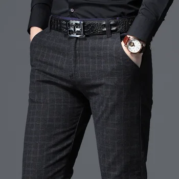 2023 אביב סתיו אופנה חדשה Mens מקרית מכנסיים באיכות גבוהה מותג העסק מכנסיים בגדי גברים כותנה רשמית מכנסיים גברים