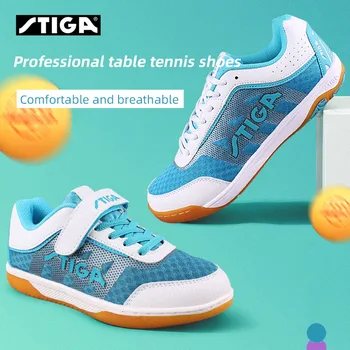 2023 חדש Stiga שולחן טניס נעלי נשים גברים לנשימה אלסטיות גבוה החלקה אווה ספורט נעלי ספורט פינג פונג CS7511 CS7521 CS7542