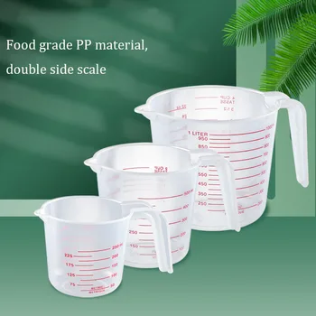 250/500/1000ML Easuring גביע סיליקון כוסות מדידה וכפות פלסטיק כד דיגיטלי המטבח בקנה מידה אפייה כלים טיימר אביזרים