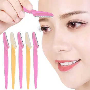 5pcs טרימר גבות נייד גבות גילוח מכונת גילוח מעצב פנים מסיר שיער גבות עיצוב כלי איפור נשים הכלי
