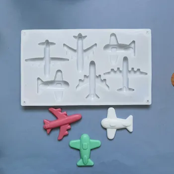 6 מטוסים שוקולד תבניות סיליקון DIY ממתקים פודינג לקינוח תבניות קישוט עוגת plugins מטבח, כלי אפייה