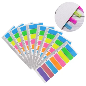 800pcs תוויות דף סמן תלמידים דגלים קטנים כתיבה רצועות דבק עצמי לסווג קבצים הספר Office 5 צבעים מדד כרטיסיות