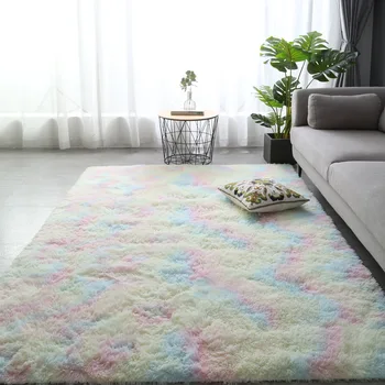 918 קטיפה השטיח בסלון קישוט רכות השטיח עבה השינה שטיחים נגד החלקה רצפה רכה טרקלין שטיחים מוצק גדול שטיחים