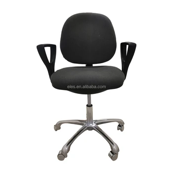 Antistatic בד עור המשרד כיסא עם משענת יד תעשייתי הכיסא מתכוונן לגובה אנטי סטטי בד Pu עור ESD הכיסא