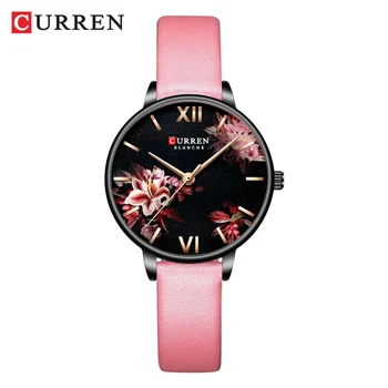 Curren 9059 עור חגורה שעון עמיד למים קוורץ שעונים אופנה מזדמן סחר חוץ שעון נשים שעון