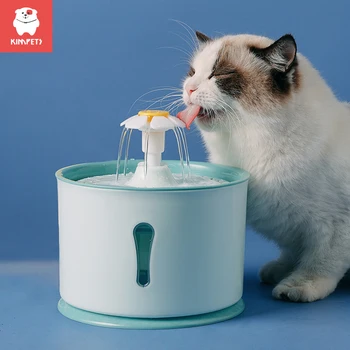 Kimpets 2.4 L מחמד חתול שותה מים מעיין מתקן פחם פעיל מסננים LED האוטומטי מזין מיכל ממשק USB
