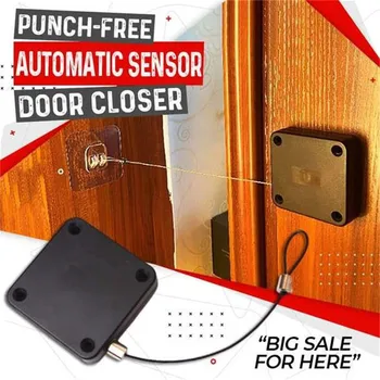KK&פינג אגרוף-בחינם דלת אוטומטית קרוב 500 גרם-1200g חבל חוט נשלף שחזור אוטומטי סליל סגירה התקן חומרה הדלת