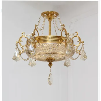Led אמנות נברשת תליון המנורה מנורת התקרה מודרני נחושת האירופי דקו השינה חי הנורה מקורה D42cm D52cm מידות הנר