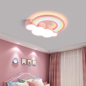 LED מודרנית מצוירת מנורת תקרה ילדים התאורה בחדר המגורים השינה ענן בענן מלון נורדי בעיצוב פנים בהיר