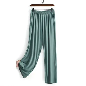 Oversize נשים כותנה לישון מכנסי פיג 'מה רופף מוצק לחיים