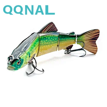 QQNAL רב סעיף הבס קשה לפתות דייג דגי 3D העיניים Crankbaits מינו מזויף פיתיון מלאכותי החליפה לדיג קרפיון להתמודד עם