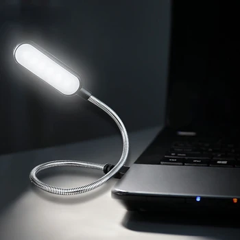 USB ישיר תקע נייד מנורה 6leds USB מעונות המנורה שליד המיטה הגנה העין התלמיד ללמוד קריאה זמין לילה אור