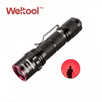 Weltool M7-RD אור אדום Led לפיד, מדים אור LED טקטי לפיד עם קליפ
