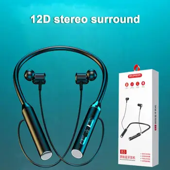 אוזניות אלחוטיות 5.0 Neckband אוזניות ספורט מגנטי עמיד למים TWS אוזניות Blutooth אוזניות עם מיקרופון מיקרופון