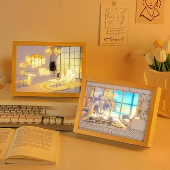 אינטרנט סלבריטי הפופולרי יצירתי ציור דקורטיבי USB אור, ציור, תאורה מתאימה, חדרי שינה, ללמוד