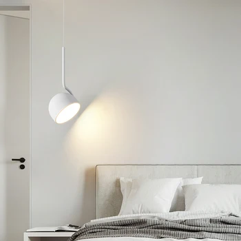 אמנות Led נברשת תליון מנורה אור עיצוב חדר נורדי השינה ליד המיטה המודרנית מעצב השעיה לופט בר Hanghing תעשייתי