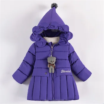 בנות מעיל ז ' קט כותנה הלבשה עליונה נכון 2023 חדש לעבות קטיפה חורף חם חליפת שלג בגדי ילדים