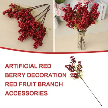 גבי מוכר יער אדומים לבחור הולי סניף זר עץ תלוי קישוט בית עיצוב פרחים לחתונה קישוט Dropshipping#25