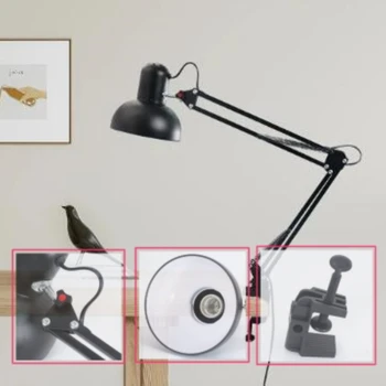 גמיש Led מנורת שולחן קליפ המנורה המשרד הביתי המודרני, מנורת שולחן מתכווננת קיפול מנורת הקריאה