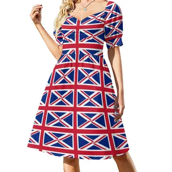 הבריטי דגלים שמלת וינטג ' דגל Kawaii שמלות קיץ, אופנת רחוב הלבוש גרפי Vestido גדול גודל 5XL 4XL