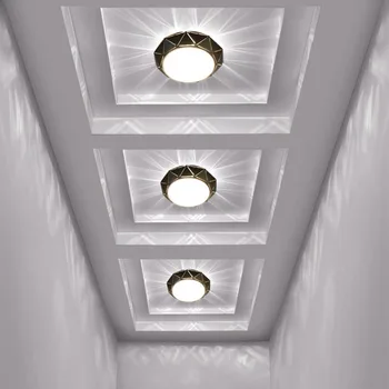 המודרנית אור תקרת LED פשטות 5W 12W 3 צבע אור עמעום מתג שליטה גליל המנורה על מעבר מסדרון תאורה