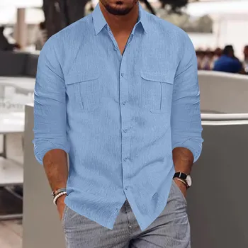חברתי עסקים החולצה מקסימום 2023 גברים שרוול ארוך לנשימה החולצה מוצק צבע מזדמנים בסיסי כותנה חולצת גולף ללבוש תלבושות לכל היותר