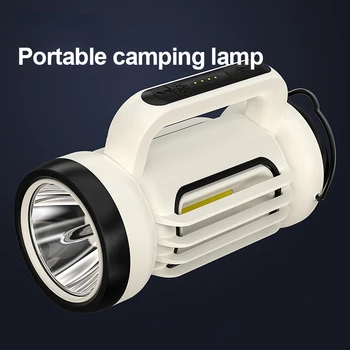 חדש LED גדול הארה נייד פנס קמפינג רב-תכליתית נטענת חיצונית זרקור חירום אוהל אור הפנס