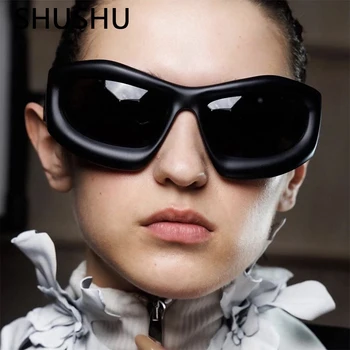 חדש Y2K משקפי שמש מתנפחים מותאם אישית גברים של משקפי שמש 2023 נשים הצילומים של המותג Sunvisors שחור גדול משקפיים UV400