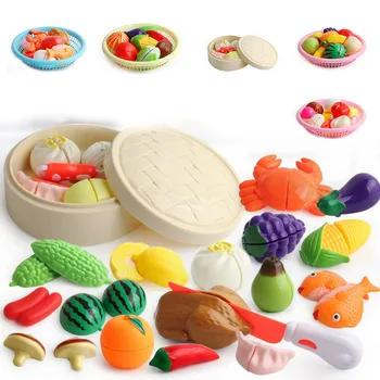 חדש חיתוך לשחק האוכל צעצוע לילדים מטבח פנים פירות &ירקות אביזרים צעצוע חינוכי עבור פעוטות ילדים מתנה חליפה