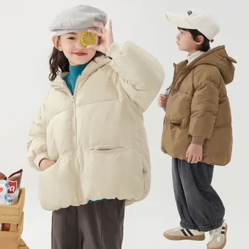 חורף עבה חם מעיל בנים ילדה כותנה ברדס מעיל ילדים בגדי ילדים כותנה מרופד מעיל חליפת שלג הלבשה עליונה 1-7years הישן