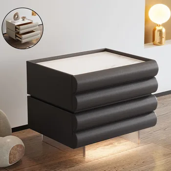 יוקרה חכם מינימליסטי שידות לילה אחסון ייחודי מודרני שידות חדר השינה שחור Mesitas דה נוצ ' ה רהיטים מיניאטוריים
