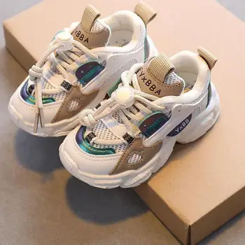 ילדה חדשה של נעלי ספורט לילדים של הילד התינוק רשת לנשימה נעלי ילדים פעוטה נעלי ספורט נעליים שטוחות נעלי חוצות נעלי ספורט