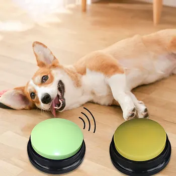 לצריבה מחמד Starter מדבר קול כפתורים הכלב אימון אינטליגנציה בל תקשורת צעצועים 20 הפקודה הקלטה