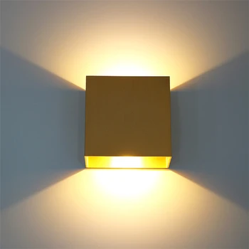מודרני 6W LED מקורה מנורת קיר Dimmable למעלה ולמטה אור הביתה תאורה במעבר קישוט סלון מנורות קיר אלומיניום אור הקיר