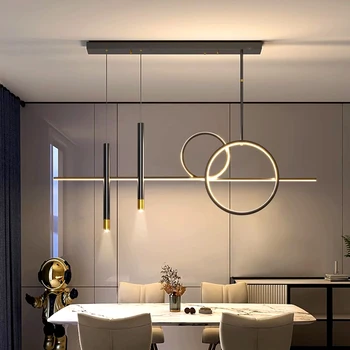 מודרני לסעוד בחדר האוכל אורות תליון תאורה פנימית מנורת תקרה תלויה אור led נברשות לסלון מקורה מדליק