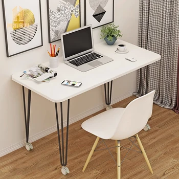 מודרני פשוטה שולחן העבודה עבור מחשב נייד כותב על תלמיד בבית שולחן במשרד