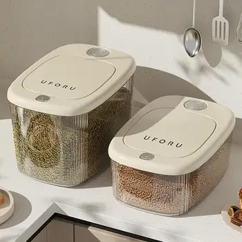 מטבח אורז ארגונית דגנים מתקן אחסון תיבת כוס מדידה מטבח האוכל מיכל מיכל אורז ארגונית אחסון תבואה פחיות