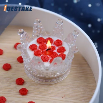 מיני רוז פרח עובש DIY אפייה פונדנט שוקולד קינוח קישוט כלים יצירתיים ארומטי תה אור פרח עובש סיליקון