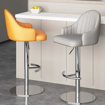 מינימליסטי כיסאות בר מעור מטבח מודרני מתכת מעצב הכיסא בסלון Taburetes האלטים Cocina ריהוט ספריית YYY40XP