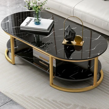 מינימליסטי ספה השיש שולחנות קפה מודרני יצירתי נמוך שירות קפה שולחן סלון יוקרתי Salontafel רון פריטים ביתיים