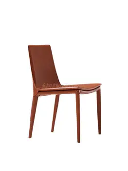 נורדי האוכל הכיסא הביתה פשוט המודרנית אור מלון יוקרה כורסה מסעדה משענת הכיסא איטלקי אוכף כיסא מעור