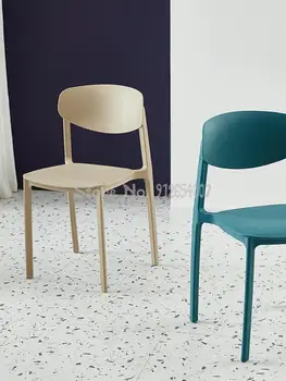 נורדי האוכל כיסא מודרני מינימליסטי ביתיים מעץ מלא כיסא פלסטיק משענת הכיסא כיסא הטרקלין הכיסא ומתן