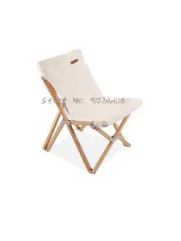 נייד חיצוני כיסא מתקפל מעץ מלא פנאי כורסה קמפינג חוף הכיסא נהיגה עצמית כיסא קל