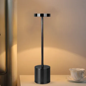 נייד מודרני אלומיניום Led ניתן לעמעום מסעדה נטענת מנורת שולחן עם Usb סוללה נטענת עבור מלון בר בחדר האוכל