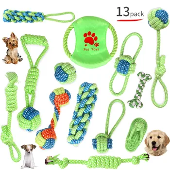 ניתן להריסה הכלב ללעוס צעצועים עמידים כלבלב צעצוע נשיכה סריגה חבל בקיעת שיניים לכלב צעצועים קטנים גדולים כלבים תוקפניים לועסי